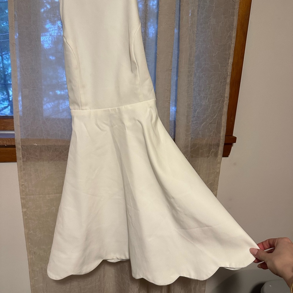 Lulus White Scalloped Dress